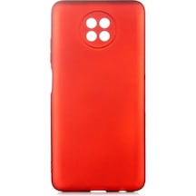 Kilifone - Xiaomi Uyumlu Redmi Note 9t - Kılıf Mat Renkli Esnek Premier Silikon Kapak - Kırmızı