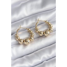 Pirinç Gold Renk Kadın Küpe - Tj-bkp8263 Altın - Çok Renkli