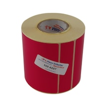 Pp Opak Renkli Etiket 90mm X 90mm Ruloda 500 Adet 40mm Kuka Çapında Cam Yüzeylere İz Bırakmayan Etiket Pembe Diğer