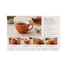 Porselen Çay Fincanı 230 Cc, Terracota, Bulaşık Makinesi Ve Mikrodalga Uyumlu, 6'li Set Diğer