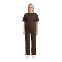 Cottonhıll Premium - Sway Collection Kahverengi Yüksek Bel Modal Hamile Kadın Pantolon