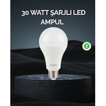 Flzdgnkr Şarjlı Led Ampul 30 Watt Soğuk Beyaz