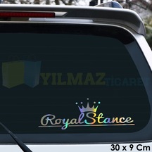 Royal Stance Renkli Hologram Araba Oto Sticker Etiket Çıkartma