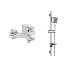 Eca Niobe Banyo Bataryası + T-may Sümbül Oval Borulu Hareketli Sürgülü Duş Seti Üst Takımı