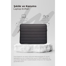 Mussen Laptop Kılıfı Su Geçirmez Macbook Neo Air Pro 13-14 İnç Gri Gri