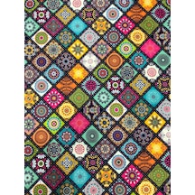 Enesar Home Rustik Desen Dijital Baski Döşemelik Kumaş 100 x 140 cm
