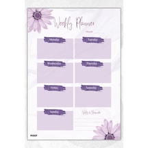 Haftalık Planlayıcı - A4 Ebat Yapılacaklar - 30 Yaprak - Weekly Planner - 0658 Çok Renkli