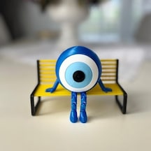 Nazar Boncuğu Dekoratif Figür - Bacaklı Nazarlık Masaüstü Süsü 9x8 Cm - Bank Dahil Değildir