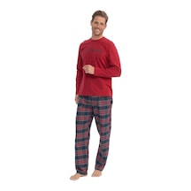 U.S. Polo Assn. U.s Polo Assn. 18851 Erkek Uzun Kollu Yuvarlak Yaka Pijama Takımı-bordo Bordo