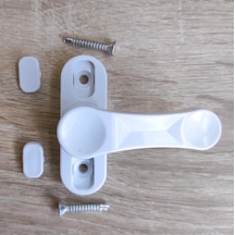 Pvc Pencere Metal Çekmeli Çocuk Emniyet Mandalı Güvenlik Kilidi 1, Beyaz Altın Ve Çok Renkli