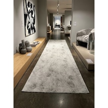 Aksu Prime Dmr Halıcılık Modern Kaymaz Taban Salon Hol, Koridor Mutfak Yıkanabilir Jel Kesme Yolluk Halı Kahverengi