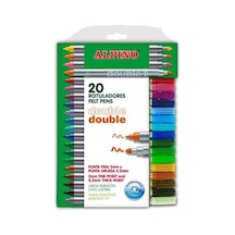 Alpino Ar-058 Çift Yönlü Keçeli Boya Kalemi 20'li