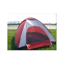 4 Kişilik Kolay Kurulumlu Kamp Çadırı Beyaz - Kırmızı