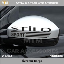 Fiat Stilo Ayna Kapağı Oto Sticker (2 Adet) (282328203)