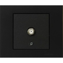 20 Adet Ovivo Grano Siyah Uydu Tv Prizi F Konnektör Çerçeve Dahildir 20'li