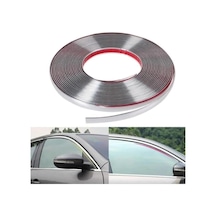 Tiger Marketing 18 Mm 3d 5 Metre Dekoratif Krom Nikelaj Şerit Çıta Panjur Kalın Şerit İle Uyuml