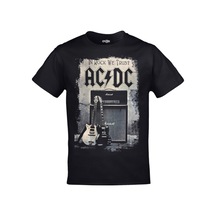 Kalic Studio Unisex Siyah Ac Dc In Rock We Trust Baskılı Siyahorj17