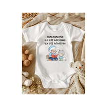 Lupi Anneanne Yazılı Bebek Zıbın % 100 Pamuk 45 ekru