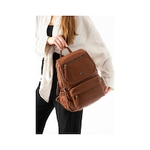 571 Collections Yıkanmış Deri Sırt Çantası Taba Model: 571-14-11m