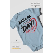 Morivokids Babaya Özel Kısa Kollu Bebek Body %100 Pamuk Zbn185-kk Bebe Mavisi