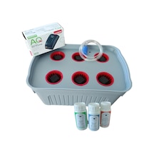 8lt Topraksız Tarım Hidroponik Box Saksı Yetiştirme Seti,ph & Ec Ölçerli, Small Başlangıç Seti Yetiştirme Sistemi + Besinler A/b/ph