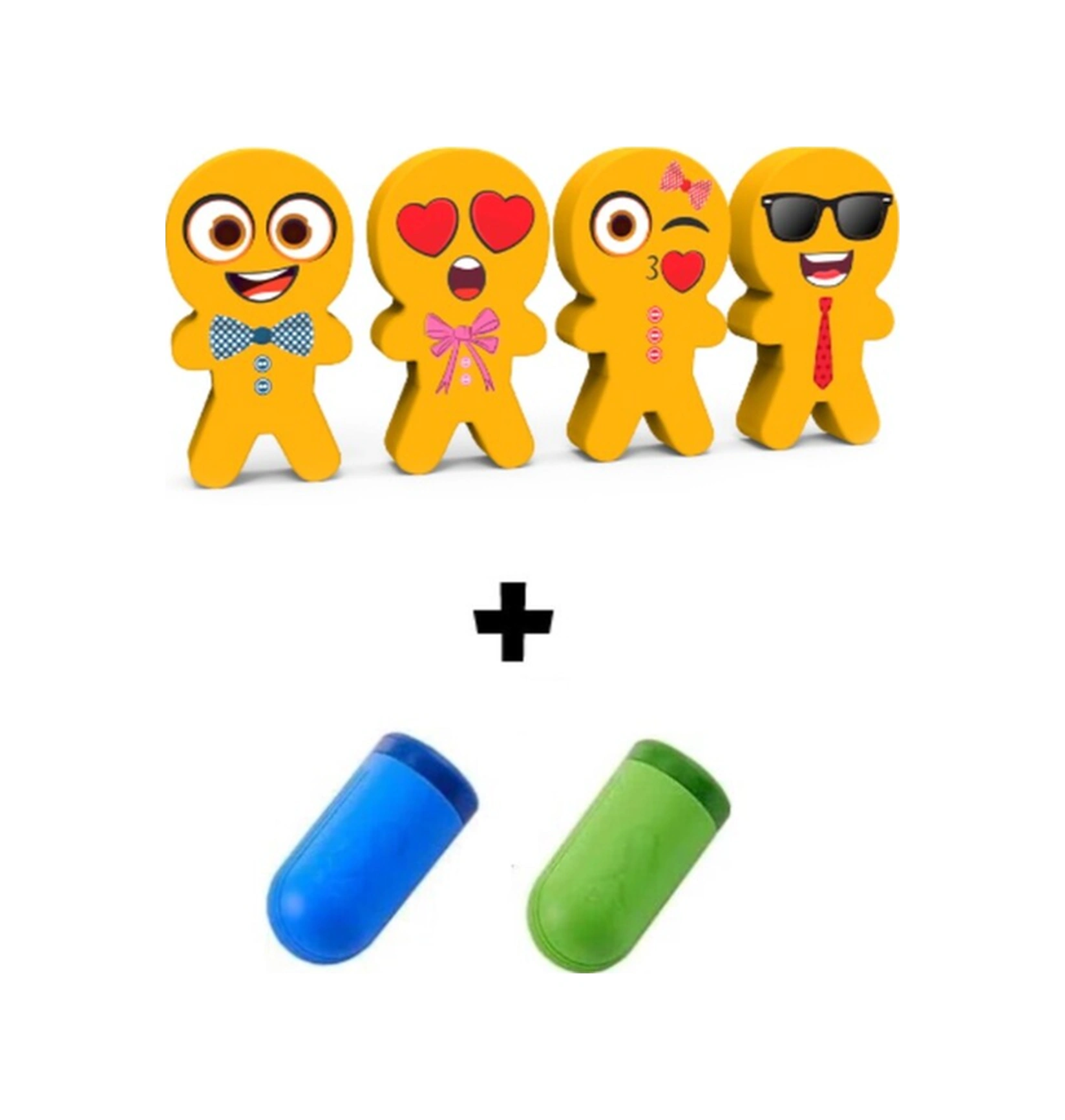 Art.57 Funny Face Serisi 4 Adet Silgi Ve 2 Adet Prıme 2 Kalemtraş Seti Erkek Öğrenci