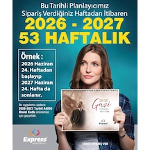 2026-2027 Takvimli A4 Ebat 53 Haftalık Planlayıcı Gazi