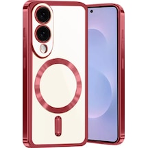 Newface Samsung Galaxy Uyumlu S25 Edge Kross Magneticsafe Kapak - Kırmızı Diğer