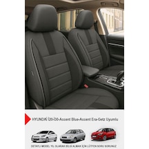 Gm Design Oniks Tay Tüyü Oto Koltuk Kılıfı - Hyundai İ20-i30-accent-blue-era-getz İle Uyumlu Füme