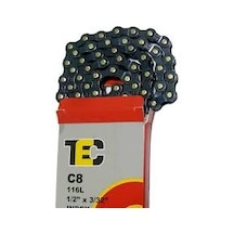 Tec C8 Bisiklet Zinciri 24 Vites 8 Li Arka Dişlilere Uygun Siyah