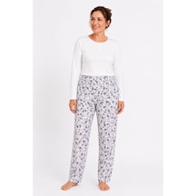 Neco Giyim Kadın Anne Desenli Pijama Altı Çok Renkli