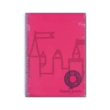 A4 Boy 80 Yaprak Plastik Kapak Telli Çizgili Defter, Pembe