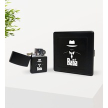 Bk Home Baba Godfather Tasarımlı Siyah Metal Sigara Tabakası ve B N11.259