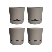 Plastik Çiçek Saksısı, 4 Adet Set, Drenajlı Ve 5 Litre Hacminde