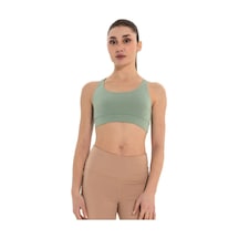 Inguz Çift Askılı Sırtı Çapraz Yoga Büstiyer Açık Yeşil