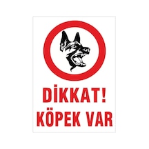 Dikkat Köpek Var Uyarı Levhası 25x35 Cm Kapı Duvar İkaz Tabelası Tip 2