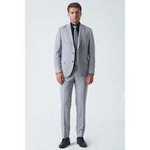 White Stone Chelmsford T2456 Slim Fit 6 Drop Düz Takım Elbise A.gri-a.gri Açık Gri