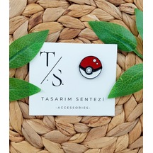 Rozet Metal Çanta Kıyafet Şapka Takı Aksesuar Pokemon Poke Topu