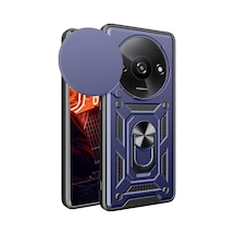 A3 4g Kılıf Pars Lens Yüzüklü Silikon - Lacivert