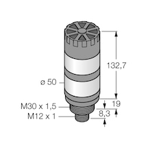 Turck Ilgr-k50-5x2s-h1141 Kule Işık Yeşil-kırmızı Renk , Buzzerlı, M12 Konnektörlü