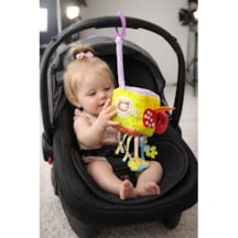 Toys2you Montessori Eğitici Küp Aynalı ve Dişlikli Bebek Arabası Puset Oyuncağı Kırmızı - Sarı - Siyah