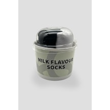 Defne Baby Cupcake Kutulu Premium Pamuklu Çocuk Unisex Patik Çorap Seti Çok Renkli