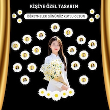 Öğretmenler Günü Kişiselleştirilmiş Papatya Pano Süsü