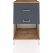 Hyperion Komodin 2 Çekmeceli 60x44x96 Çam-antrasit Atlas Çam