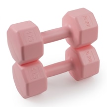 2 Adet 4 Kg Pembe Dambıl Seti 8 Kg Toplam Ağırlık, Fitness Ve Evde Egzersiz