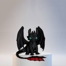 Ejderhanı Nasıl Eğitirsin Gecenin Öfkesi Siyah Ejderha 11 Cm Toothless-yeşil Gözlü