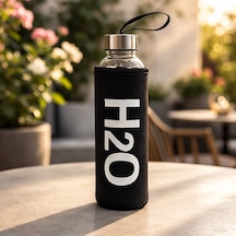 H2o Kılıflı Cam Matara - Gri / Şeffaf - 500 Ml Çok Renkli