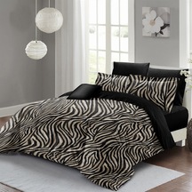 Monohome Zebra Black Çift Kişilik Nevresim Takımı Özel Dokuma Pamuk Saten 3d Özel Tasarım-1885 - Lastiksiz Sarı