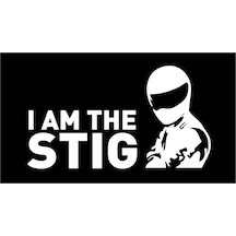 Oto Sticker I Am The Stig Sticker 1 Adet   Gümüş M.Gri-