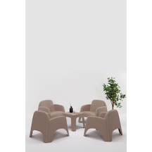 Şile Pratik Bahçe, Balkon Oturma Grubu 1+1+1+1+s - Cappucino Cappuccino